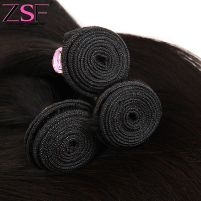 ZSF Hair Grade 10A Virgin Hair Straight 1Bundle 100% Unprocessed Human Hair Weave Extensions