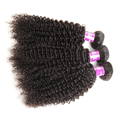 Grade 7A Virgin Hair Kinky Curly 100% Unprocessed Human Hair Weave 1Bundle Natural Black