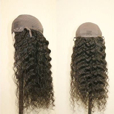 ZSF Hair 4*4/5*5 Transparent Lace Closure Wig Loose Deep Wave Virgin Hair Unprocessed Human Hair 1Piece Natural Black