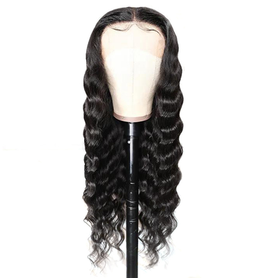 ZSF Hair 13*1 4*1 T-Part Lace Wig Deep Wave Virgin Hair 150% Unprocessed Human Hair 1Piece Natural Black