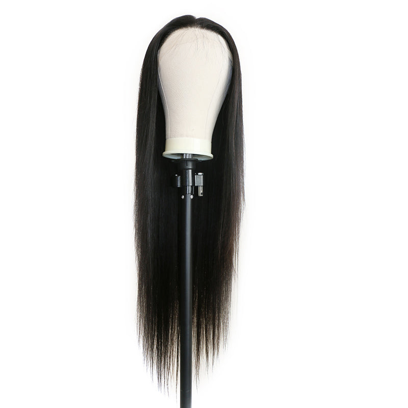 ZSF Silky Straight 13*4 HD Undetectable Lace Frontal Wig Virgin Human Hair Natural Black
