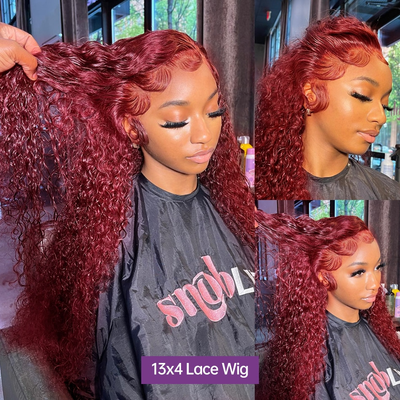 ZSF Red Burgundy# Brazilian Jerry Curly Curly Human Hair For Women Stunning Looking