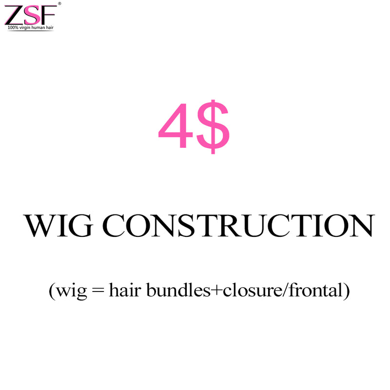 One Piece Wig Custruction From Bundles And Closure/Frontal Order Fee