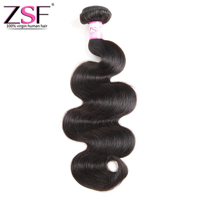 Grade 7A Virgin Hair Body Wave 1Bundle 100% Unprocessed Human Hair Weave Natural Black