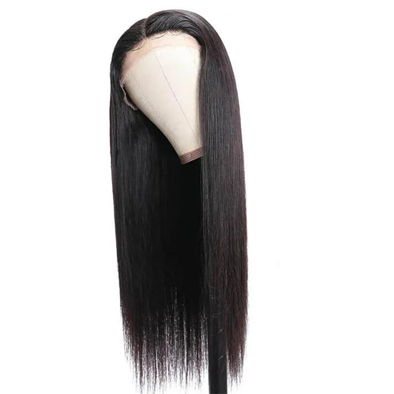 ZSF Hair 13*1 4*1 T-Part Lace Wig Straight Virgin Hair Unprocessed Human Hair 1Piece Natural Black