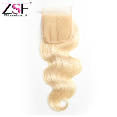 ZSF Hair 8A Grade 4*4/5*5 Lace Closure Russian Body Wave Human Hair Middle /Free/3 Part 1piece