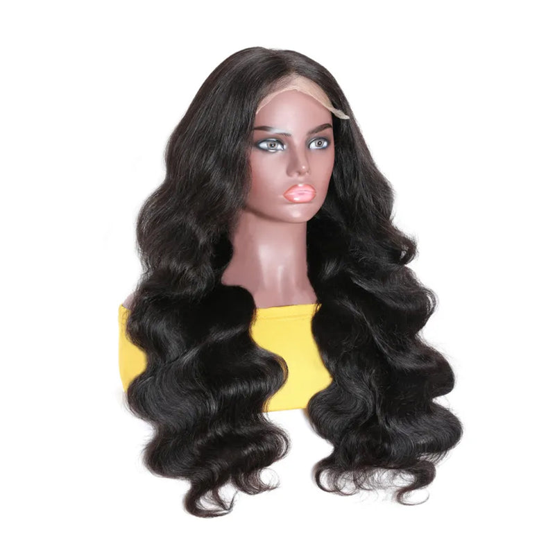 ZSF Hair 4*4/5*5/6*6 HD Lace Closure Wig Body Wave Virgin Hair Unprocessed Human Hair 1Piece Natural Black