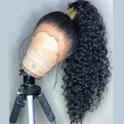 ZSF Hair Water Wave 360 Lace Frontal Wig Unprocessed Human Virgin Hair 1Piece Natural Black