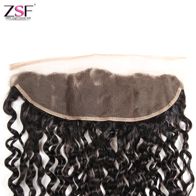 ZSF Hair 8A Grade Ear to Ear Lace Frontal  Water Wave 13x4/13*6 Free Part 1piece
