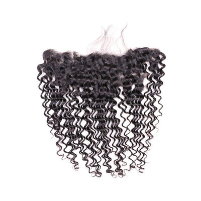 ZSF Hair 7A Grade Lace Frontal Deep Curly 13x4/13*6 Free Part 1piece Natural Black