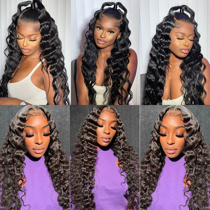 ZSF Hair Loose Wave 13*4 HD Lace Frontal Wig Dome Cap Unprocessed Human Virgin Hair