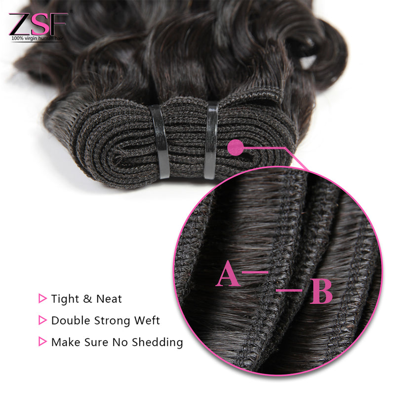 Grade 7A Virgin Hair Deep Curl 100% Unprocessed Human Hair Weave 1Bundle Natural Black