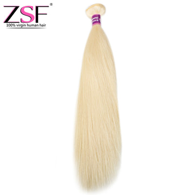 ZSF Hair 8A Grade Russian Blonde Straight Hair Bundles Human virgin Hair (613# color )