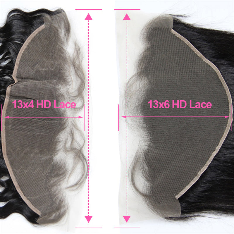 ZSF Hair 13x4/13*6 HD Lace Frontal Body Wave  Free Part 1piece Natural Black
