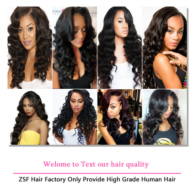 ZSF Hair 8A Grade 4x4/5x5 Loose Wave Human Hair Lace Closure Natural Color Middle /Free/3 Part 1piece